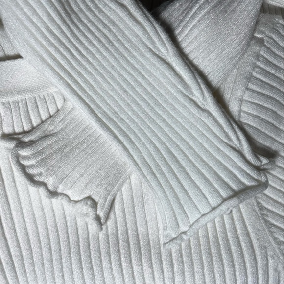 Good American | Ivory Cozy Ribbed Knit Cardigan Sweater, Size 5 - Picture 6 of 9